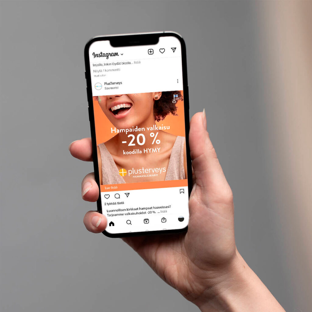 referenssi, hammaslääkäriketjun digimarkkinoinnin kampanja