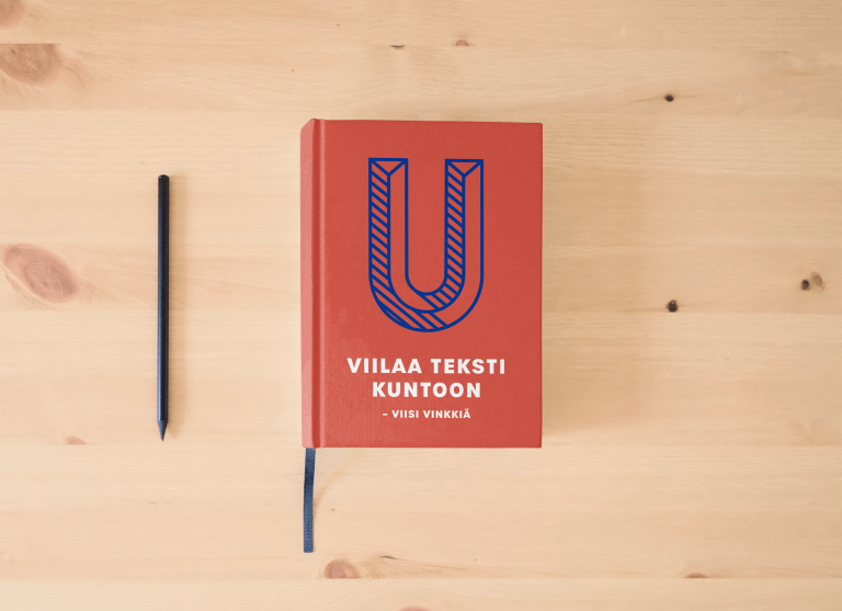 Kind artikkelikuva, jossa kirja on pöydällä, ja kaneessa lukee "Viilaa teksti kuntoon"